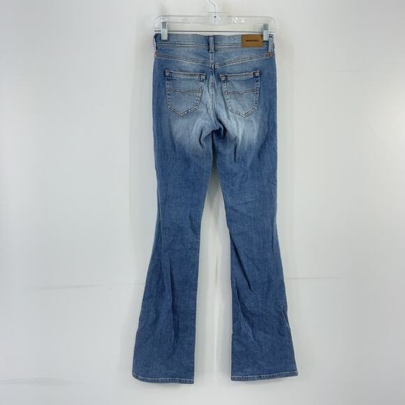 Diesel Blue Cotton Blend Slim Bootcut Low Waist Jeans Women’s Size 25 Pre-Owned - Picture 2 of 4